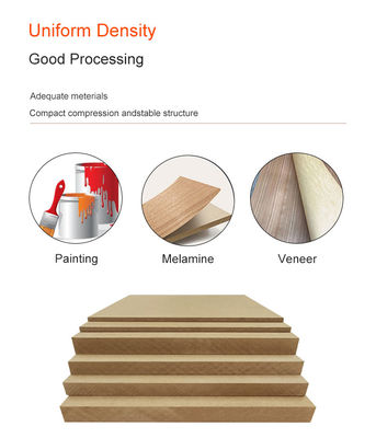 1.5-25mm 멜라민 종이 면 MDF 보드 22X1220X2440mm 태국에서 습기 방지